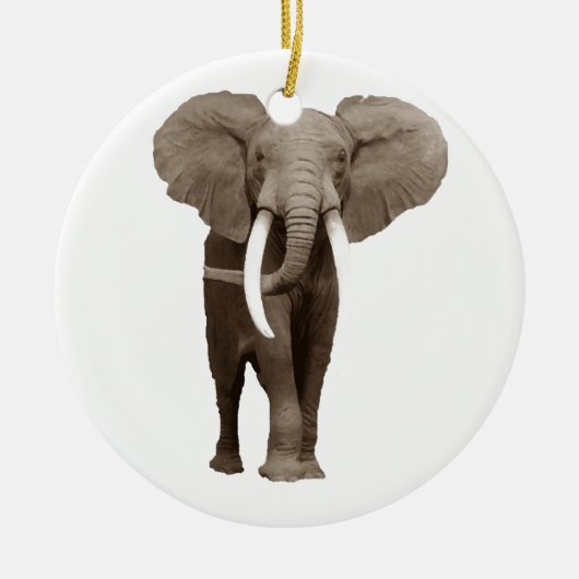 Elephant Keramisch Ornament (Voorkant)