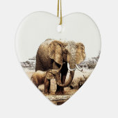 Elephant Keramisch Ornament (Rechts)