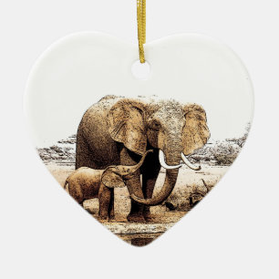 Elephant Keramisch Ornament