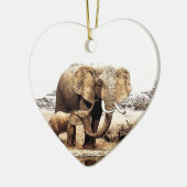 Elephant Keramisch Ornament (Links)