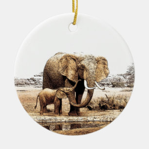 Elephant Keramisch Ornament