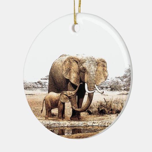 Elephant Keramisch Ornament (Links)
