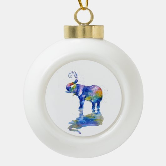 Elephant Keramische Bal Ornament (Voorkant)