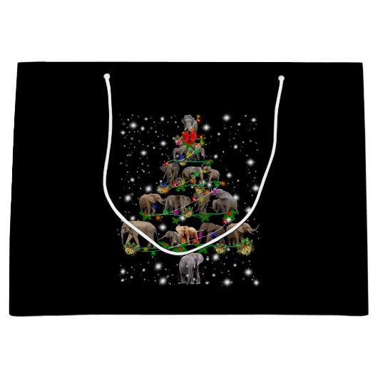 Elephant kerstboom met vlieglicht groot cadeauzakje (Voorkant)