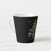 Elephant kerstboom met vlieglicht latte mok (Linkerhoek)
