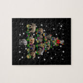 Elephant kerstboom met vlieglicht legpuzzel (Horizontaal)