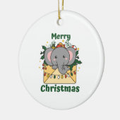 Elephant kerstbrief Winter Animals Elephants Keramisch Ornament (Links)