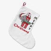 Elephant kerstcadeau Winter Animals Elephant Grote Kerstsok (Voorkant (Hangend))