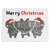 Elephant kerstdieren Elephants Merry Large G Groot Cadeauzakje (Voorkant)