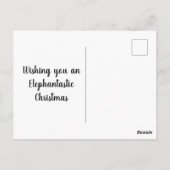 Elephant kerstgroet briefkaart (Achterkant)