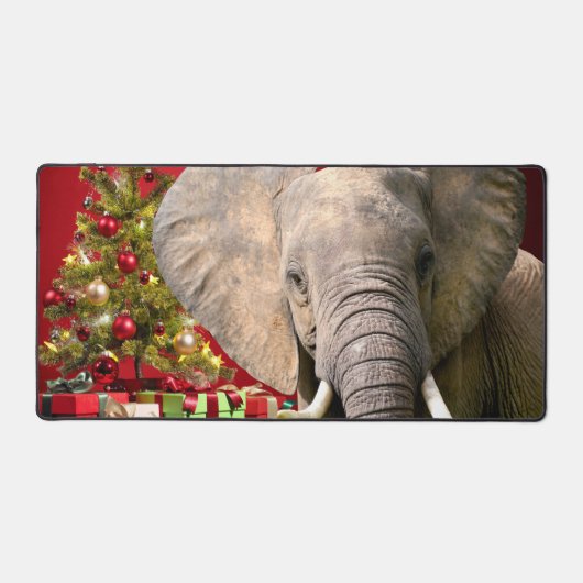 Elephant kerstgroet bureaumat (Voorkant)