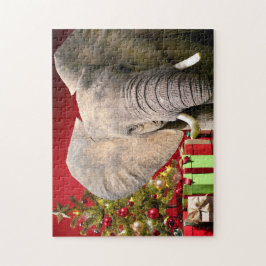 Elephant kerstgroet legpuzzel