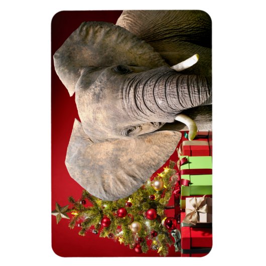 Elephant kerstgroet magneet (Verticaal)