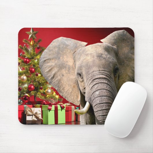 Elephant kerstgroet muismat (Met muis)