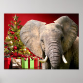 Elephant kerstgroet poster (Voorkant)