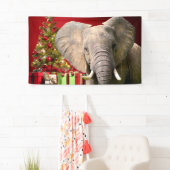 Elephant kerstgroet spandoek (Insitu)