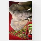 Elephant kerstgroet spandoek (Verticaal)