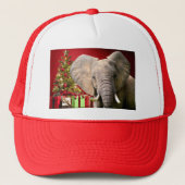 Elephant kerstgroet trucker pet (Voorkant)