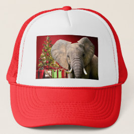 Elephant kerstgroet trucker pet