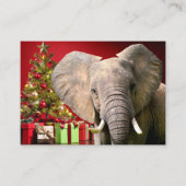 Elephant kerstgroet visitekaartje (Voorkant)