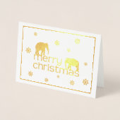 Elephant-kerstkaart Folie Kaarten (Voorkant)