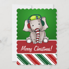 Elephant-kerstkaart Kaart