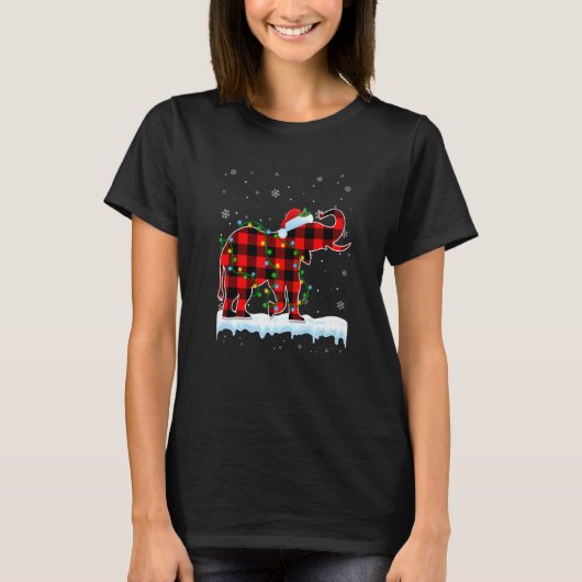 Elephant Kerstkerstkerstkerstkerstkerstkerstmis me T-shirt (Voorkant)