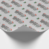 Elephant Kerstmis Animals Cute Cadeaupapier (Hoek)