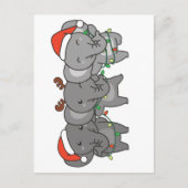 Elephant Kerstmis Animals Cute Holiday Feestdagenkaart (Voorkant)