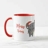 Elephant Kerstmis Animals Cute Wrapping Mok (Links)