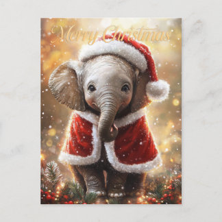 Elephant Kerstmis Briefkaart
