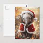Elephant Kerstmis Briefkaart (Voorkant / Achterkant)