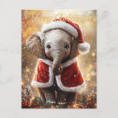 Elephant Kerstmis Briefkaart (Voorkant)