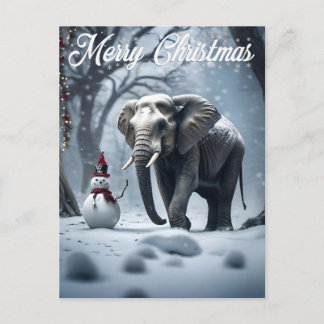 Elephant Kerstmis Briefkaart