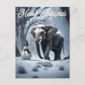 Elephant Kerstmis Briefkaart (Voorkant)