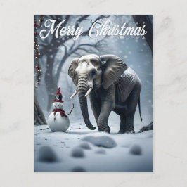 Elephant Kerstmis Briefkaart