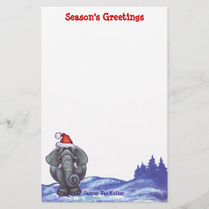 Elephant Kerstmis Briefpapier