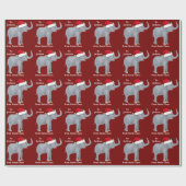Elephant Kerstmis Cute Custom Red Kinder Holiday Cadeaupapier (Vlak)