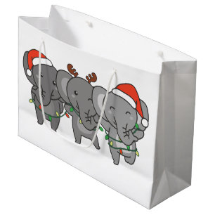 Elephant Kerstmis Dieren kotsen Grote Gi's Groot Cadeauzakje