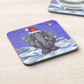 Elephant Kerstmis Drankjes Onderzetter (Linkerzijde)