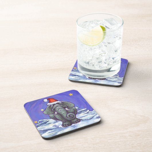 Elephant Kerstmis Drankjes Onderzetter (Rechterzijde)