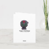 Elephant Kerstmis Feestdagen Kaart (Achterkant)