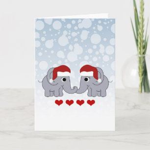 Elephant Kerstmis Feestdagen Kaart