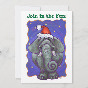 Elephant Kerstmis Kaart