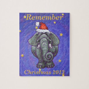Elephant Kerstmis Legpuzzel