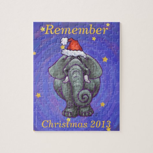 Elephant Kerstmis Legpuzzel (Verticaal)