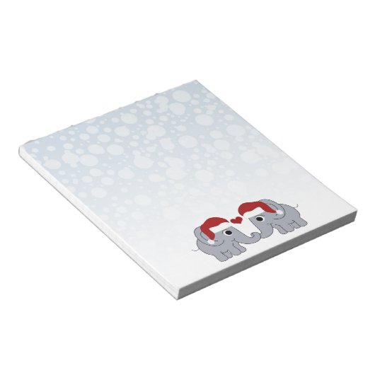 Elephant Kerstmis Notitieblok (Schuin)