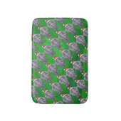 Elephant Kerstmis op groen Badmat (Voorkant Verticaal)