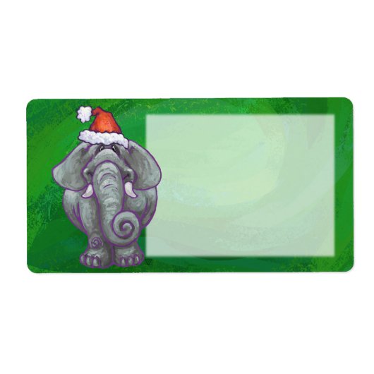 Elephant Kerstmis op groen Etiket (Voorkant)