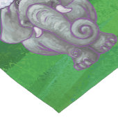 Elephant Kerstmis op groen Korte Tafelloper (Hoek)